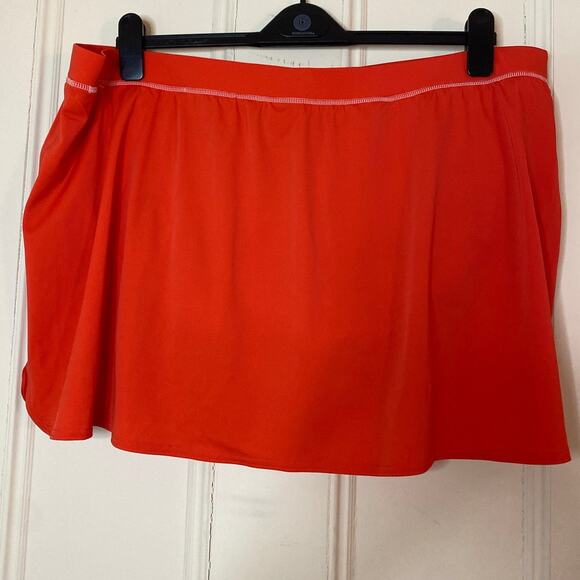 Lands End Tankini 2-piece Swim Suit 26W Orange Polka Dot - Picture 3 of 9